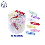 Sewing Clips Factory - 50pcs Colorful Long Plastic Fabric Wonder Clips