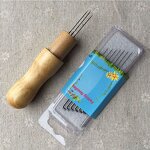 Felting Needles Factory - 3 Needles Poke Wood Handle Felting Tools