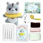 Needle Felting Kit Factory - Cute Hamster DIY Felt Animal Starter Kit