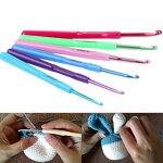 Crochet Hook Set Factory - 10pcs Colored Candy Plastic Handle Alumina