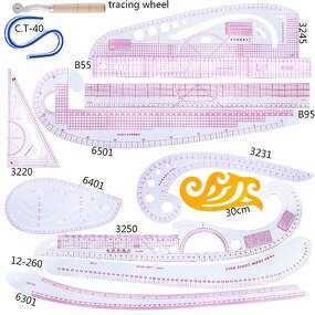 Sewing Ruler Set Factory - Plastic Scale Curve Cloud Template Ruler