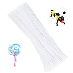 Pipe Cleaners Factory - Educational Chenille Stems White Pipe Cleaners