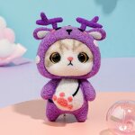 Needle Felting Supplies Factory - 3D Cartoon Elk Toy Wool Felting DIY Kit