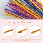 Pipe Cleaners Factory - 100pcs Glitter Christmas Tree Chenille Stems