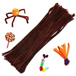 Pipe Cleaners Factory - 11.8inches Chenille Stems Bulk Brown Pipe Cleaners