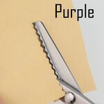 Zig Zag Scissors Factory - 5mm Rubber Handle Purple Stainless Steel