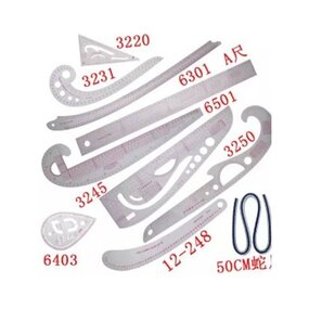 Sewing Ruler Set Factory - Plastic Sleeve Cage Curve Scale Ruler Set