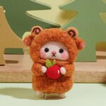 Needle Felting Kit Factory - Cute Light Brown Sheep DIY Wool Kit