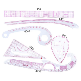 Sewing Ruler Set Factory - 6pcs French Armhole Curve Clear Drawing Ruler