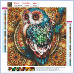 Diamond Painting Kits Factory - 5D Owl Featured Cartoon Diamond Painting