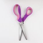 Zig Zag Scissors Factory - 5mm Rubber Handle Purple Stainless Steel
