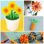 Pipe Cleaners Factory - DIY Arts Crafts Set Gold Chenille Stems