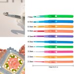 Crochet Hook Set Factory - 10pcs Colored Candy Plastic Handle Alumina