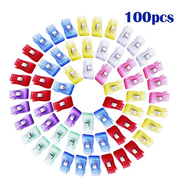 Sewing Clips Factory - Wholesale 100pcs Colorful Plastic Fabric Clips