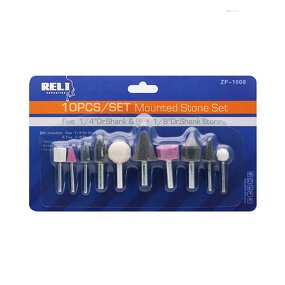 Mounted Stone Set Factory - 10Pcs Abrasives Grinding Cone Head Set