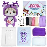 Needle Felting Supplies Factory - 3D Cartoon Elk Toy Wool Felting DIY Kit
