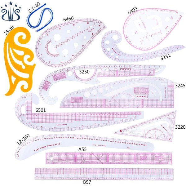 Sewing Ruler Set Factory - Transparent Armhole Curve Scale High Quality