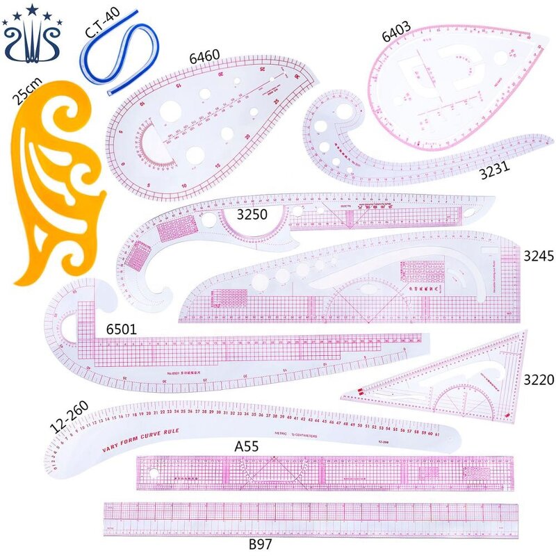Sewing Ruler Set Factory - Transparent Armhole Curve Scale High Quality