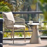 Outdoor Side Table Factory - Aluminum Round Patio Table Supplier