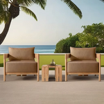 Outdoor Furniture Set Factory - Handcrafted Teak Swivel Lounge Set