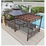 Metal Gazebo Tent Factory - Heavy Duty Double Top Waterproof Tent