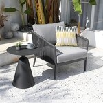 Outdoor Cafe Chairs Manufacturer - Modern Wicker Metal Frame Chairs