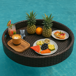 Floating Food Tray Manufacturer - Modern PE Rattan Pool Tray