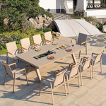 Outdoor Dining Set Factory - Modern Cast Aluminum BBQ Table Set