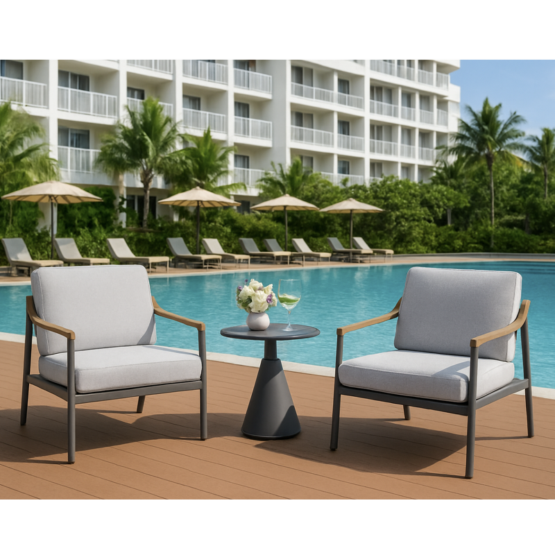 Outdoor Conversation Set Factory - Direct Aluminum Luxury Sofa Set