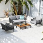 Outdoor Cafe Chairs Manufacturer - Modern Wicker Metal Frame Chairs