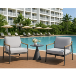 Outdoor Lounge Set Manufacturer - Luxury Aluminum Chair Table Set
