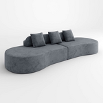 Lounge Chair Set Manufacturer - Modern Curved Memory Foam Sofa Set