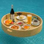 Floating Tray Factory - Rattan Swimming Pool Breakfast Tray