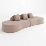 Lounge Chair Set Manufacturer - Modern Curved Memory Foam Sofa Set