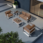 Outdoor Furniture Factory - Industrial Style Weather-resistant Sofa Set