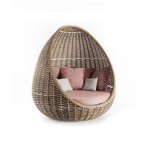 Outdoor Daybed Manufacturer - Luxury Rattan Canopy Lounge Bed