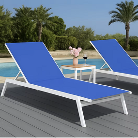 Outdoor Pool Chaise Manufacturer - Hot Sale Teslin Fabric Sunbed
