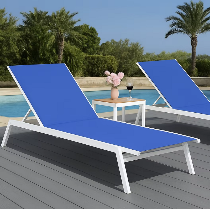 Outdoor Pool Chaise Manufacturer - Hot Sale Teslin Fabric Sunbed