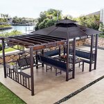 Metal Gazebo Tent Factory - Heavy Duty Double Top Waterproof Tent