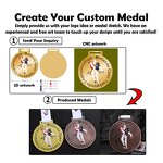 Medal Factory - Custom 3D Gold Plated Taekwondo Medal