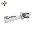 Cufflinks Set Factory - Custom Brass USA Flag Cufflinks Set