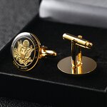 Cufflinks Manufacturer - Wholesale Gold Plated Epoxy Cufflinks