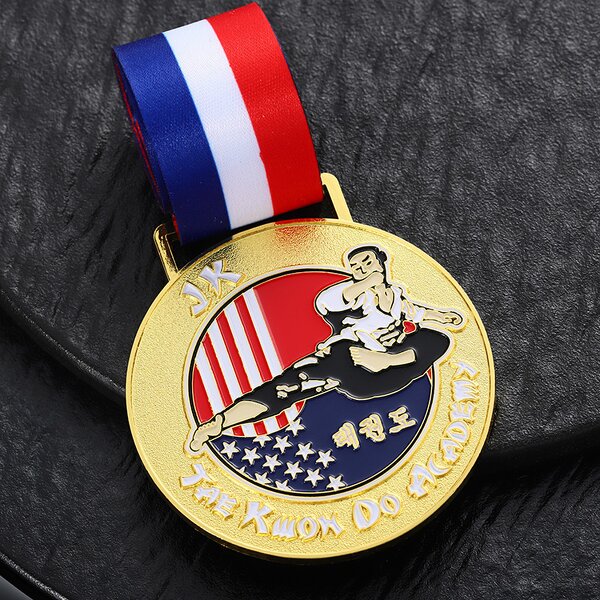 Medal Factory - Custom 3D Gold Plated Taekwondo Medal