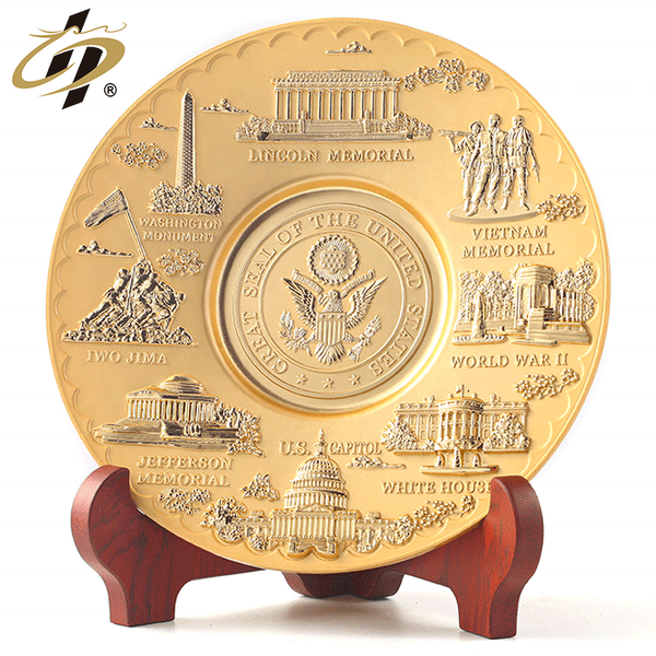 Souvenir Plate Manufacturer - Custom 3D Embossed USA Plate