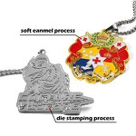 Pendant Necklace Manufacturer - Custom Embossed Enamel Necklace