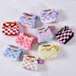 Coin Purse Factory - Best Selling Wool Knitted Checkerboard Earphone