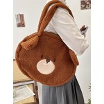Shoulder Bag Factory - Fashion Cute Bear Plush Handbag with 3d Ear
