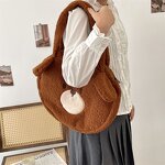 Shoulder Bag Factory - Fashion Cute Bear Plush Handbag with 3d Ear