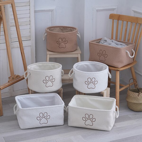 Storage Basket Factory - Wholesale Polyester Teddy Velvet Square Basket
