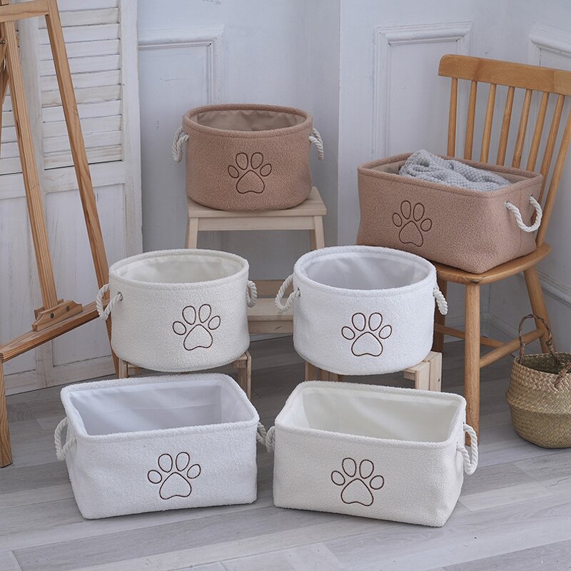 Storage Basket Factory - Wholesale Polyester Teddy Velvet Square Basket